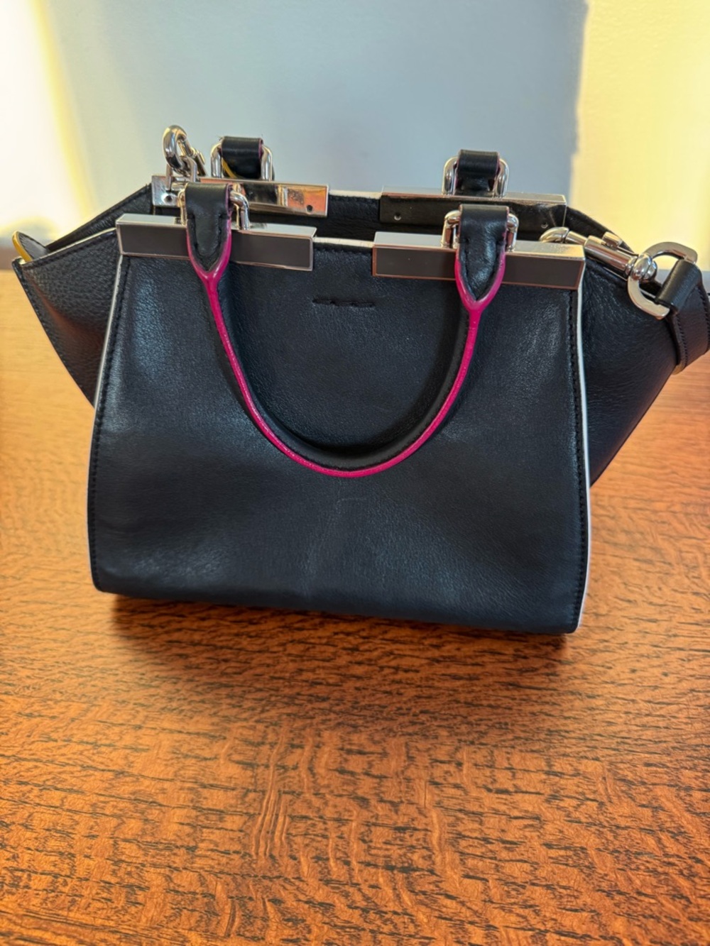 Fendi Mini 3Jours Tote/Crossbody Black Leather with Dust Bag and COA - Picture 2 of 16